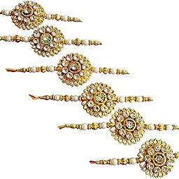 LACT ENTERPRISE 12 pec White moti Rakhi for Brother with Roli Chawal | Handcrafted-Local Artisian | Men Rakshabandan Gifts from Sister | Rakhis for Brothers Bhabhi Kids-image-61