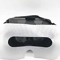 100 Pack Disposable Sanitary Eye Covers - Compatible with HTC Vive Pro/PS VR/Gear VR/Oculus Rift Go & More - White-9
