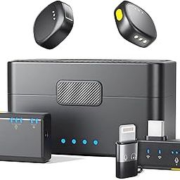 LEKATO Wireless Microphone with Magnetic Clip, 360° Audio Pickup, 40m Range, 6H Battery | USB-C to C & Lightning Adapter | DSLR, iOS & Android Mic for YouTube Video Recording & Vlogging-image-34