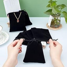 Swastikart Hand made Velvet Potli Bag 5X5 Inch Bags 10 Pieces Cosmetic Jewellery Makeup Pouch I Watch Storage Pouch I Small Accessories Pouch I Anniversary Return Gift Bag-image-82