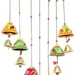 Rajasthani Handmade Multicolour Wind Chime with Bells for Home| Office |Balcony | Garden Decoration Door Wall Hanging Vintage Boho Home Decor & Positive Energy Windchimes Latkan-image-23