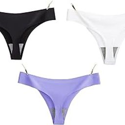 Women's Seamles Thong Soft and Stretchable Panty 1 Pcs Black 1 Pcs White 1 pcs Blue (Totel 3 Pcs) (Size S, M, L. XL. XXL,) Free Size-image-26