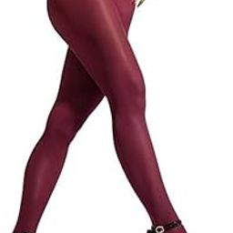 Non Transparent Solid Premium Nylon Opaque Stockings Cum Footed Dance Stockings Tights/Pantyhose Leggings For Women's & Girls -size fits for -24"-32" Waist-image-16