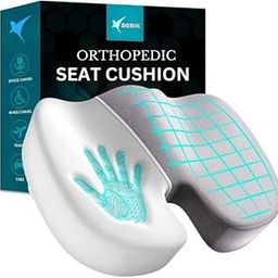 DEBIK Memory Foam | Orthopedic Coccyx Seat Cushion For Tailbone, Sciatica, Lower Back Pain Relief Contoured Cushion For Office,Home,Chair, Wheelchair - Weight Upto 100 Kg (Grey)-27