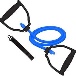 LAPREX Toning Tube, Exercise Bands for Stretching, Workout and Resistance Band Stretch Latex Set Tube Heavy Hard Light Fitness, Physical Therapy with Additional Door Anchor Men Women (Blue)-image-47