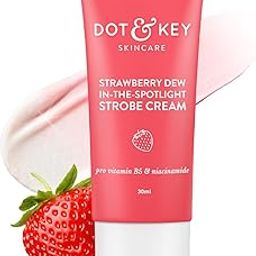 DOT & KEY Strawberry Dew Strobe Cream For Face Skin Radiance Cream | Moisturizer & Highlighter For Face | For Dewy Glazed Instant Glow | Boosts Hydration | For All Skin Types | For Women & Men | 30Ml-5