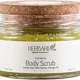 Herbaria Body Scrub FRUIT BOMB(200g) | 100% Vegan, Cruelty Free, Loaded with Panifolia Fruit, Shea Butter, Coconut Oil, Avocado Oil, Safflower Seed Oil, Sweet Almond Oil-image-22
