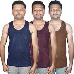 TOP Ten Men's Color|Colour Vest Combo Pack of 3|Pure Cotton|Sleeveless-image-41