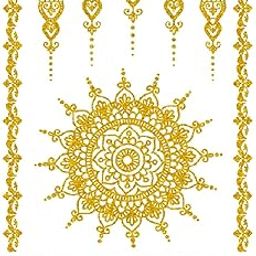 ORDERSHOCK Circle Flower & Bracelet Art With Mandala Design For All Festivals, Simple Mehndi Sticker For Girls & Women-image-93