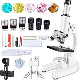 Poothoh 40-6000X Magnification Compound Microscope with Fill Light, Suitable for Adults, Kids, Home School, Laboratory-19