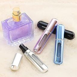Kahan (Pack of 4) Refillable Per fume Atomizer Bottle, Portable Travel Per fume Mini Spray Bottles, Cologne Dispenser Per fume Bottles, Portable Empty Per fume Spray Bottle for Travel-15
