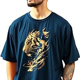 Oversized Half Sleeves Graphic Printed T-Shirts for Mens-image-8