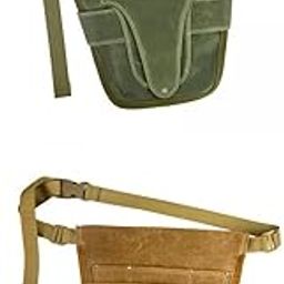 HEAVENGLOW 2Pc Garden Tool Belt Tool Waist Pouch Pocket Green and Brown-image-32