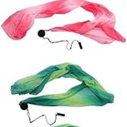 CLUB BOLLYWOOD LICHTS®2 Pairs Veil Poi Throw Balls Imitated Silk Adjustable Belly Dance Combo 3|Clothing, Shoes & Accessories | Dancewear | Adult Dancewear | Belly Dancing-image-31