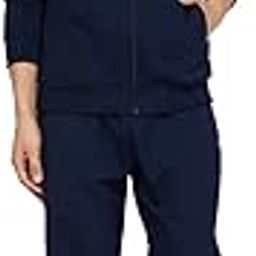 Men Winter Track Suit Cotton Fleece High Neck Navy Blue-image-42