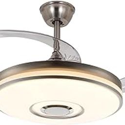 amiciSmart Ceiling Fan with Light & Bluetooth Speaker – Modern Invisible Chandelier Fan | 6 Speeds, Remote Control, Retractable Blades | Perfect for Bedroom, Living Room, Dining Area-image-74