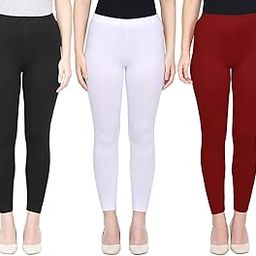 New Ankle Length Legging (Black, White, Maroon, Solid)-image-47