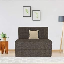 Coirfit Single Seater Folding Sofa Cum Bed - Perfect for Guests - Jute Fabric Washable Cover with Free Cushions - | 3' X 6' Feet, Brown-image-99
