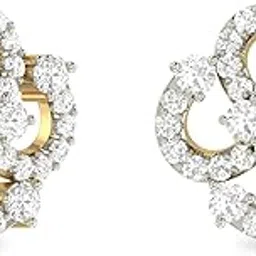 Aucent by PC Jeweller The Wretina 18KT Yellow Gold and Diamond Earrings-picture-17