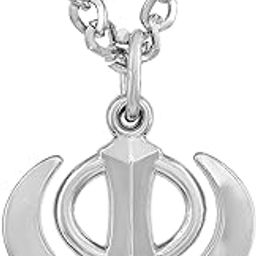Stainless Steel Sikh Sardar Sikhism Khanda Punjabi Symbol Chain Pendant Locket Necklace Religious Spiritual Jewellery For Men Women (Size-1 * 1 inches)-picture-40