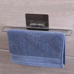 HOKIPO® Magic Sticker Series Chrome Metal Self Adhesive Towel Napkin Holder for Kitchen and Bathroom - (Model-AR2799)-16