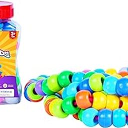 FLYI - Fun Beads Toy Set for Kids | Colorful Beads for Creative Play | Age 3+ Years | Lacing Activity Toys | Counting Beads | Craft Rope Activity - Fun Game (50 Multicolour Bead)-15