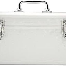 ELBME® Hard Drive Protection Box, Double Protection Hard Drive Storage Box 10 Bays Aluminum Alloy Corners Waterproof Shockproof for 3.5inch Hard Drives Silver-15
