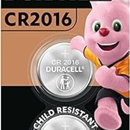 Duracell CR2016 Lithium Coin Battery,Pack of 2, Specialty Devices, Advanced Child Safety Features, Watch, Calculator, Scale-70