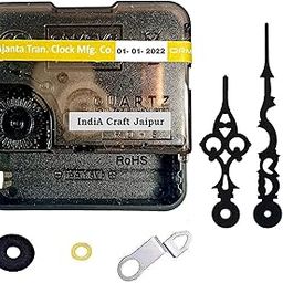 IndiA Craft Jaipur Ajanta Mfg. Quartz Plastic Ticking Movement Machine for Wall Clock (Needle - Black) - Analog, 5.5 Cm-27