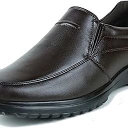 Plus Synthetic Formal Shoes for Men | ORTHO-1085-Black-image-25