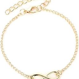 Womens Golden Infinity Chain Adjustable Anklet: SRFAJW/A183-image-45
