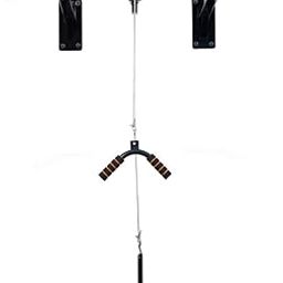 IBS All in ONE Pull Up Bar Combo Wall Mounted Chin Up Bar with Lats Bar, Tricep Bar, U Bar and Solid Fitness Accessory for Home Gym Foam Grip Side Pulley Without Weight.Black-image-29