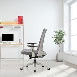 Featherlite Amaze Project Arm Chair (Mid Back - Grey, Polypropylene)-10