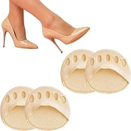 Homeaura Gel Metatarsal Cotton Sleeves with Ball of Foot Cushion for Metatarsalgia Pain Relief - Gel Ball of Foot Support Pads for Men and Women (Beige, Large, Pack of 2 Pair)-image-20