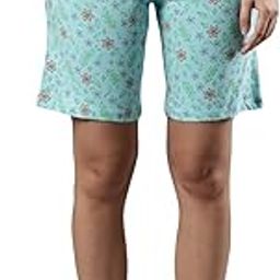 Relax Fit Bermuda with Floral Prints, Breathable Cotton Fabric with Drawstring Waistband Closure, for Women,Pack of 1-image-30