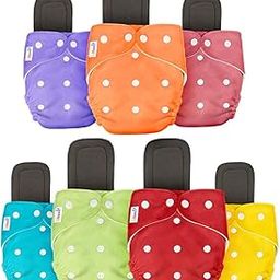LILTOES® AIO Baby Cloth Diapers 0 to 3 Years | Side Leakage Proof Washable Reusable Diaper For New Born Baby (Pack of 7+7)-18