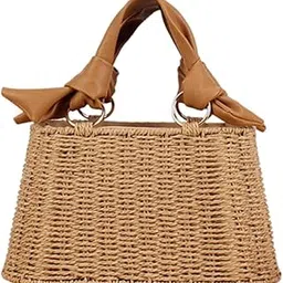 enakshi (label) Beach Bag for Women Retro Design Supplies Handbag for Birthday Holiday Daily Brown|Clothing, Shoes & Accessories | Womens Handbags & Bags-picture-49