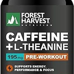 Forest Harvest Natural Caffeine with L-Theanine | 100 Veg Capsules | precision dosing, clean, synergistic formulation | Natural Focus & Energy Support | Caffeine 95mg + L-Theanine 100mg Per Serving-17