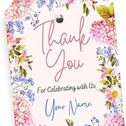 Yellow Nuts Customized Thank You Tags for Return Gifts Birthday Kids Girls Boys Baby Shower Wedding Anniversary 40 Tags-image-94