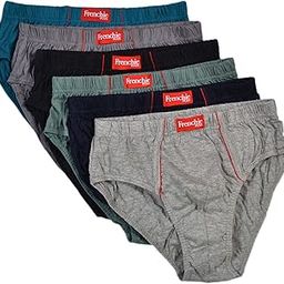 Frenchie Plus Men's Cotton Brief (Multicolour, Size-80cm) - Pack of 6-image-96