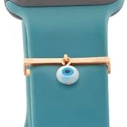 Evil Eye Round Pendant Decorative Ring Loops Jewellery Accessories Compatible with Smart Watch Silicone Band Strap | Skin Friendly Brass Alloy | Ideal Gift for Her/Women/Girls-image-107