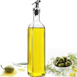 500ML Leak-Proof Clear Glass Oil Dispenser Bottle, Oil & Vinegar Cruet Dispenser Bottle-image-18