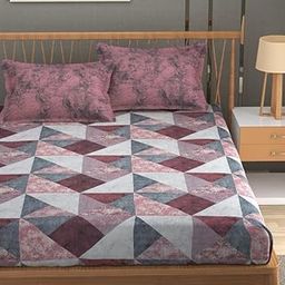 MAFATLAL King Size Cotton Bedsheet 108x108 Inches | 186 TC | Premium Soft & Breathable Fabric | Autumn Delight Geometric Design | All-Season Comfort with 2 Matching Pillow Covers-image-23