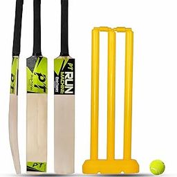 Protoner Cricket Set with Wooden Bat, Stumps and Ball, Sports Kit for Kids and Adults (Kids)-image-41
