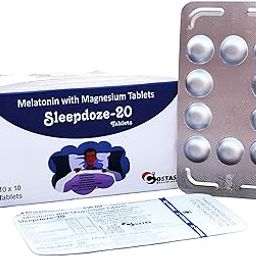 Sleepdoze Melatonin 20mg With Magnesium Bisglycinate, 100 Tablets, Vegetarian, Non-GMO, Gluten Free | HIGH Potency | Non habit Forming-58