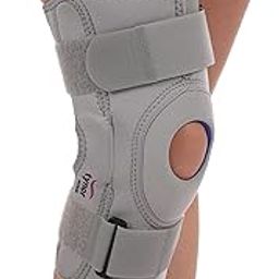 TYNOR Knee Support Hinged (Neoprene), for Joint Stability & Pain Relief | for Sports, Gym Supports Injury Recovery | Durable & Comfortable, For Men & Women | 1 Unit (Grey, Large)-30