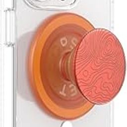 PopSockets Collection Aluminium Phone Grip with Expanding Kickstand, Compatible with MagSafe®, Magnetic Ring for iPhone and Android Included, Phone Holder, Wireless Charging Compatible - Topo-6