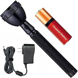 KMDR Rechargeable Long Range Torch Aluminium Body Premium Long Lasting Durable Rechargeable LED Torch Waterproof Introduction Offer Price, Aluminum with Charger-44