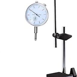 Digital Craft Dial Indicator Gauge 0-10mm/0.01mm High Accuracy Dial Indicator Micrometer Precise Concentricity Measurement Instrument Tools with Flexible Magnetic Stand Table Scale Indicators Tools-30