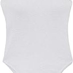 MERISHOPP™ Swimsuit with Chest Pads Beachwear Thong Bathing Suits Women S White-image-51